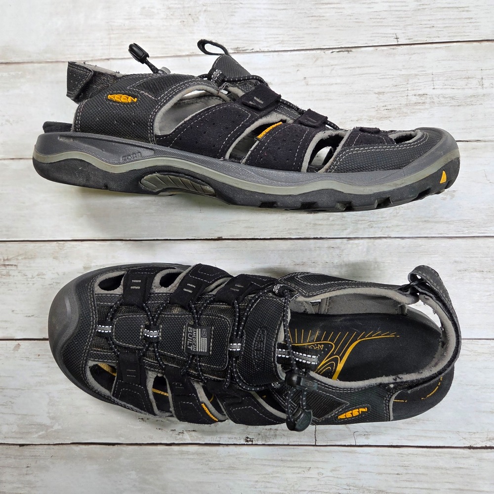 Keen Rialto II H2 Sport Sandals American Built Mens 13 Black Waterproof Hiking